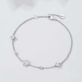 Paw Print Love: Sterling Silver & Diamond/Zirconia Bracelet